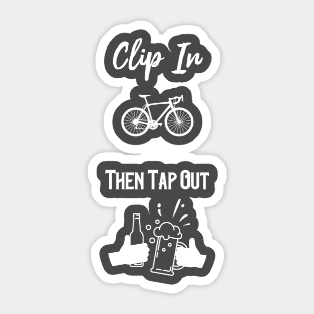 Clip In, Then Tap Out Cycling Design Sticker by rainbowfoxdesigns